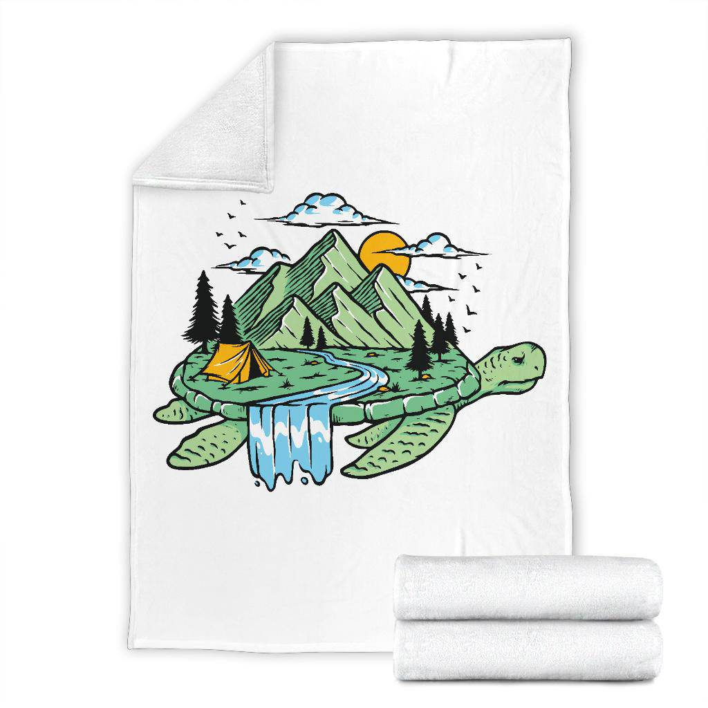 Cool Nature Inside Turtle Illustration Premium Blanket - Top Content | POD Collection | Free Shipping