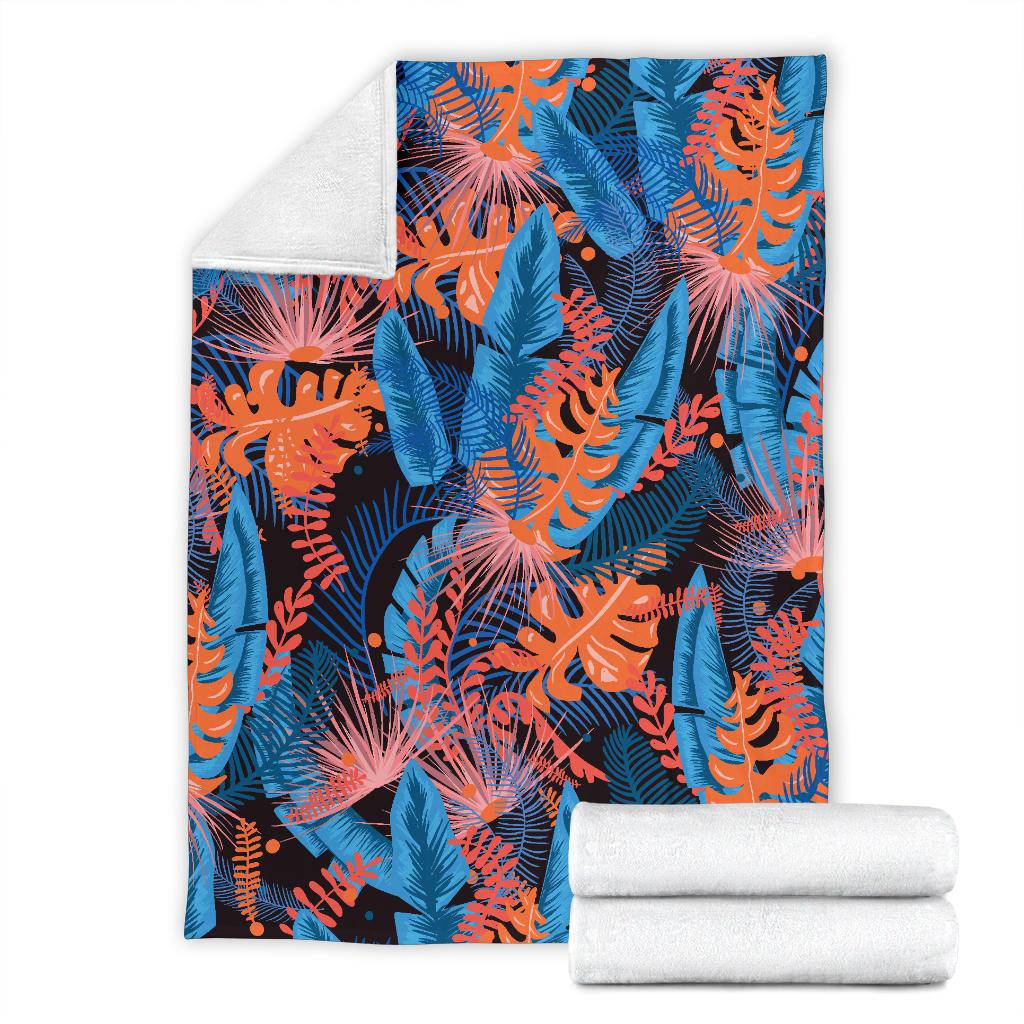 Jungle Dark Leaves Pattern Premium Blanket - Top Content | POD Collection | Free Shipping