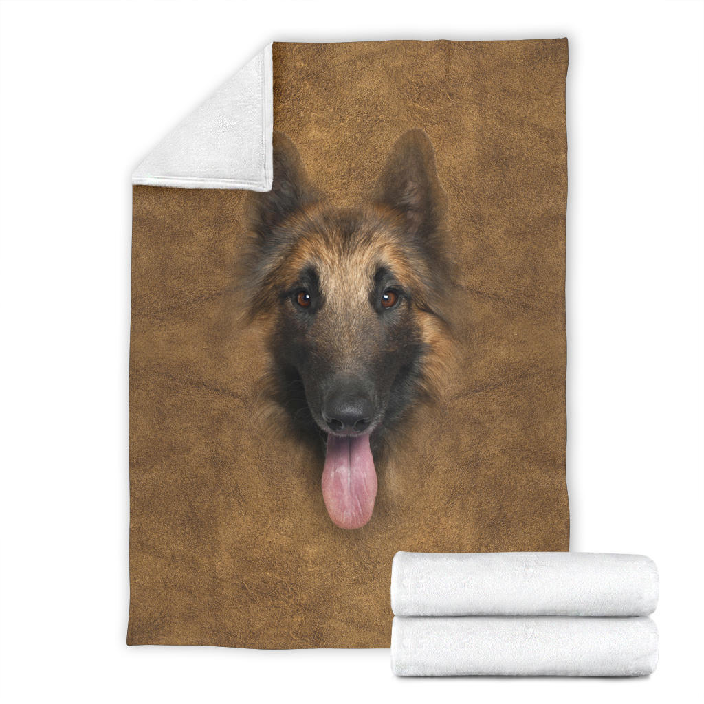 Tervuren Dog Face Hair Blanket