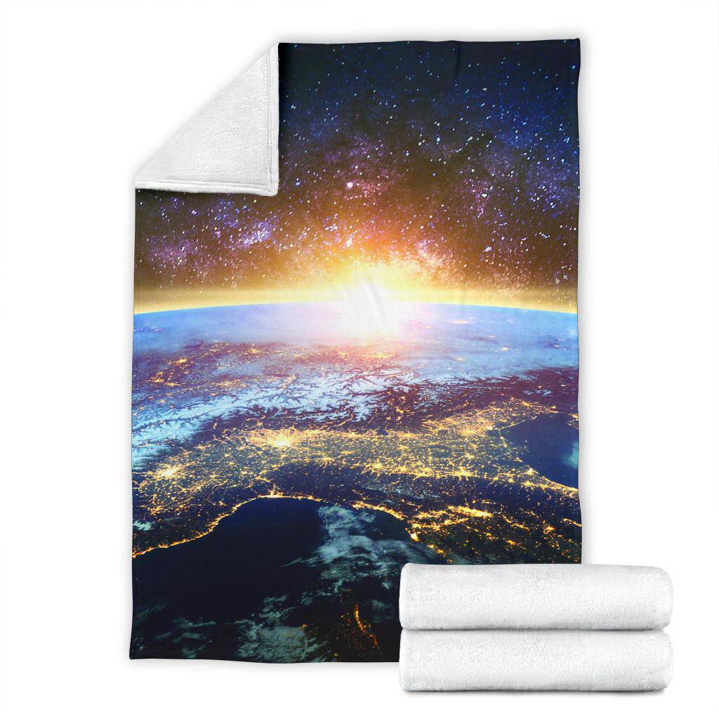 Real Nasa Earth Galaxy View Premium Blanket - Top Content | POD Collection | Free Shipping