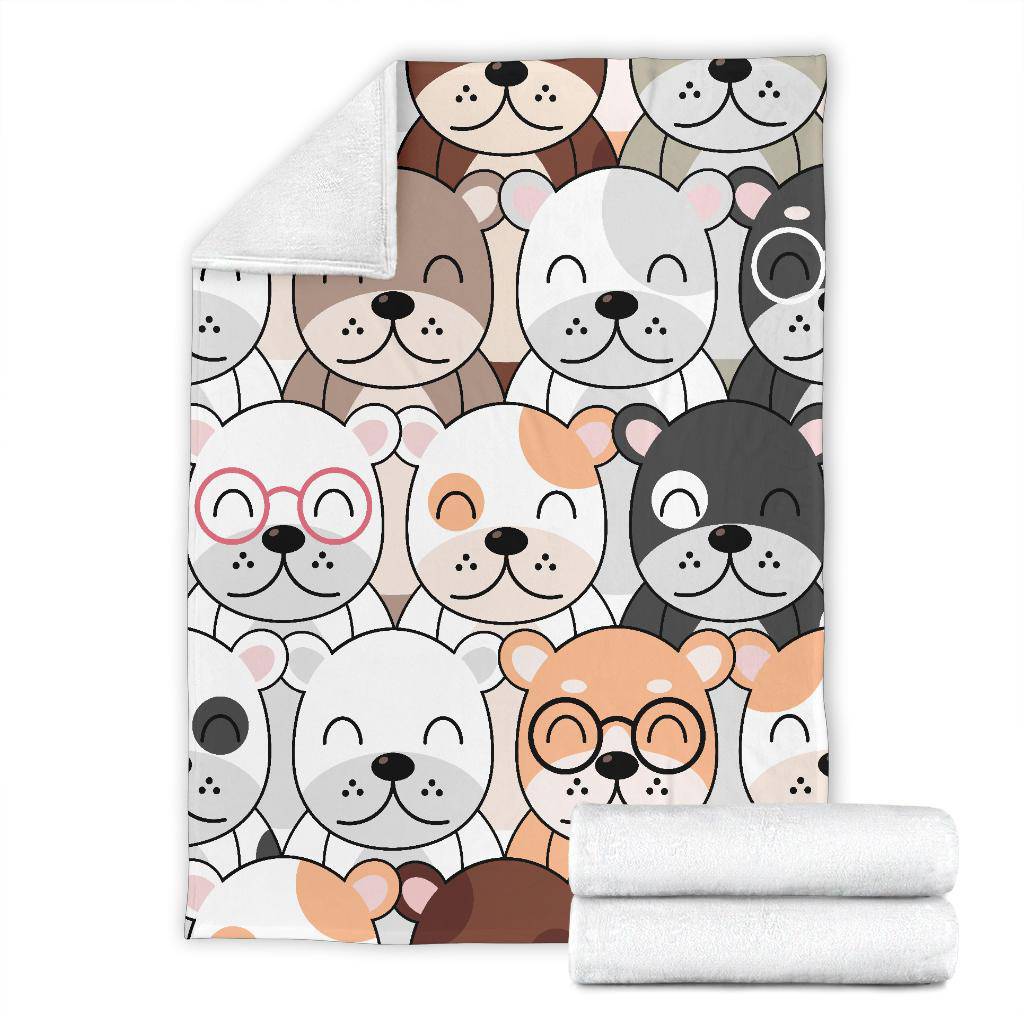 Cute Dogs Cartoon Pattern Premium Blanket - Top Content | POD Collection | Free Shipping