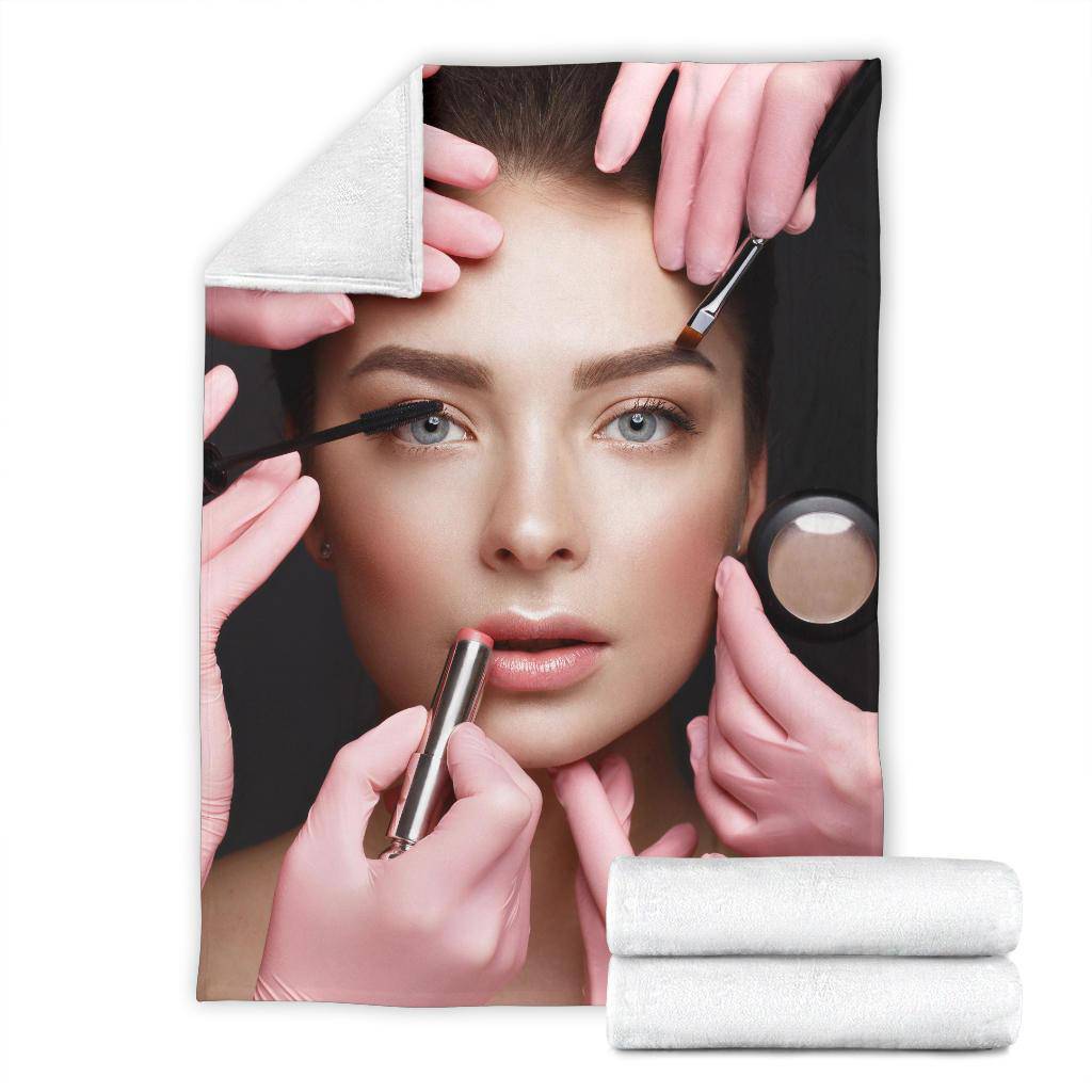 Beauty hands face makeup premium blanket - Top Content | POD Collection | Free Shipping