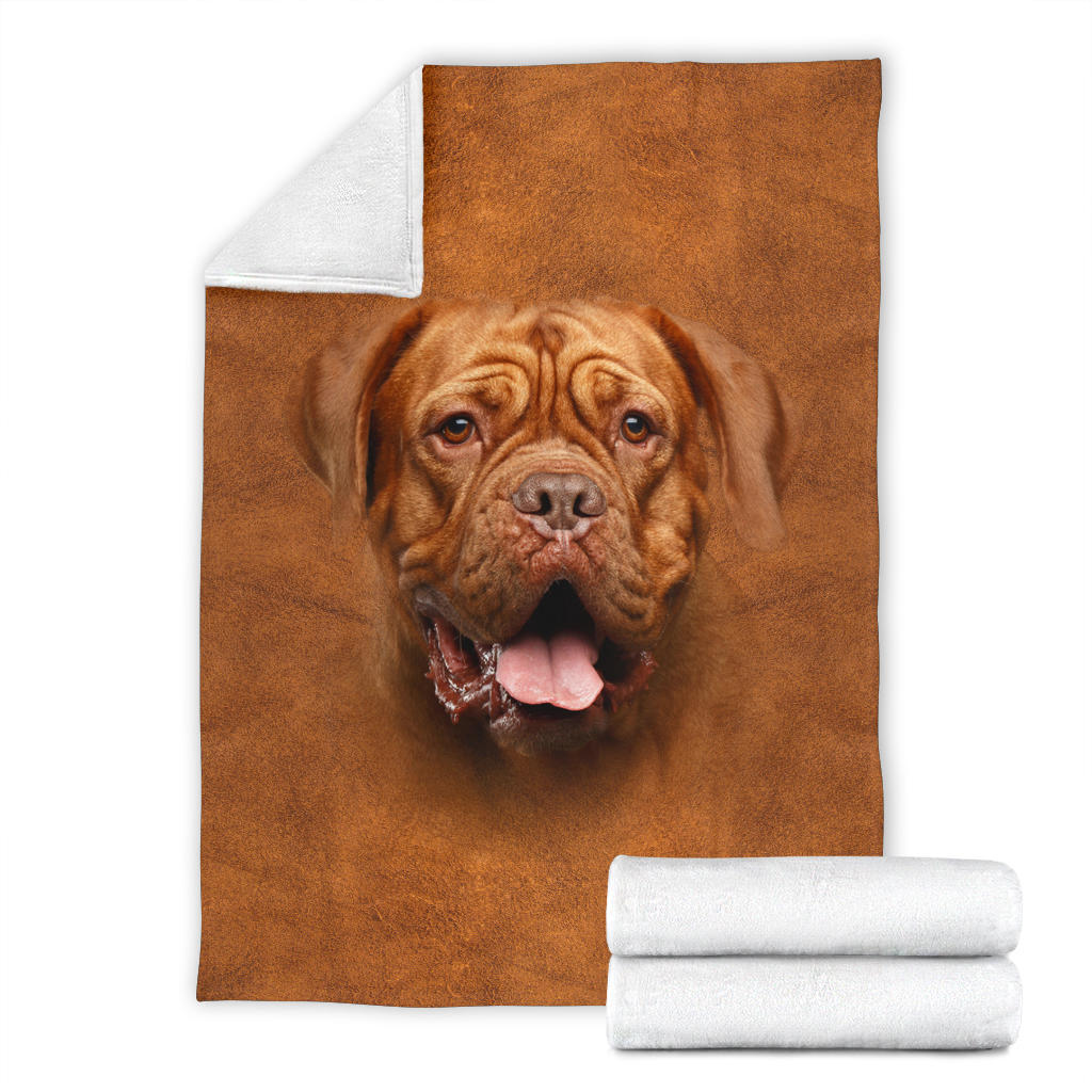 Dogue De Bordeaux Face Hair Blanket