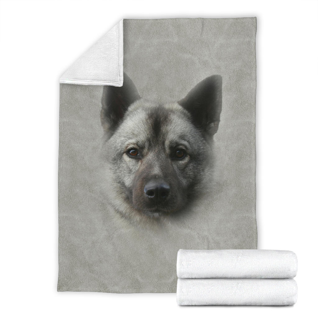 Norwegian Elkhound Face Hair Blanket