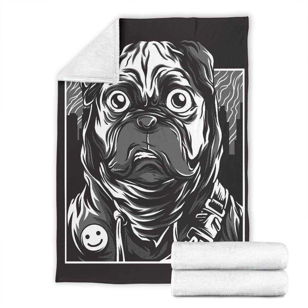 Pug Life Dog Art Cartoon Premium Blanket - Top Content | POD Collection | Free Shipping