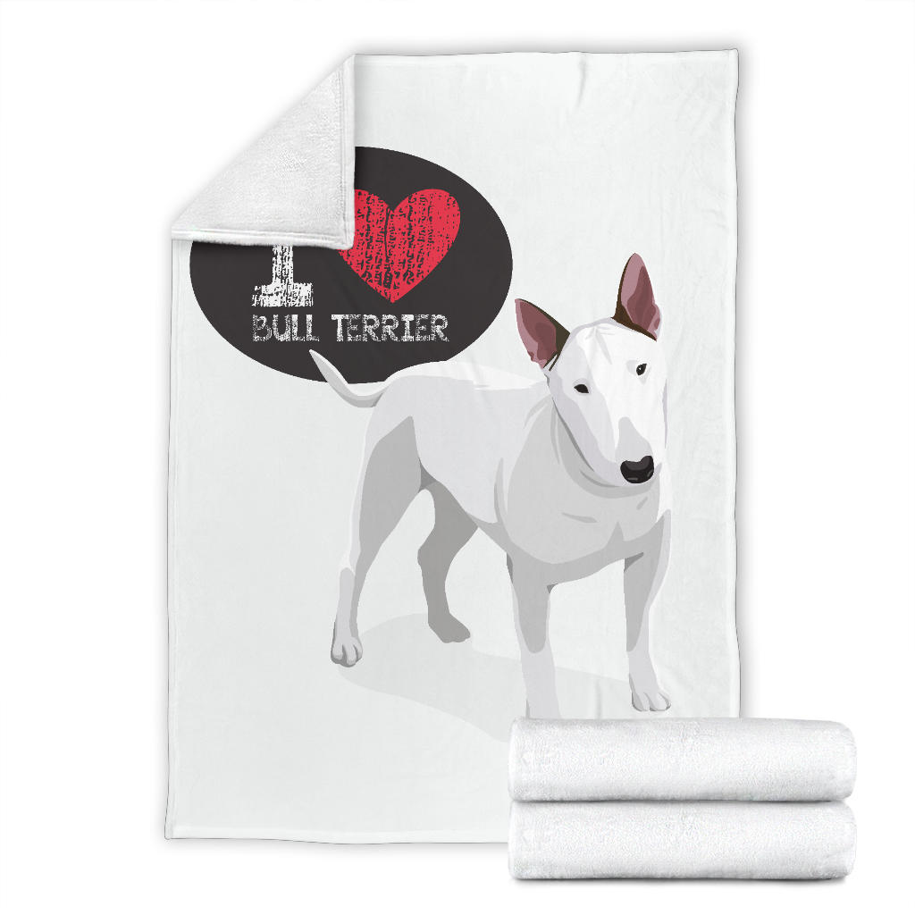 I Love Bull Terrier Blanket