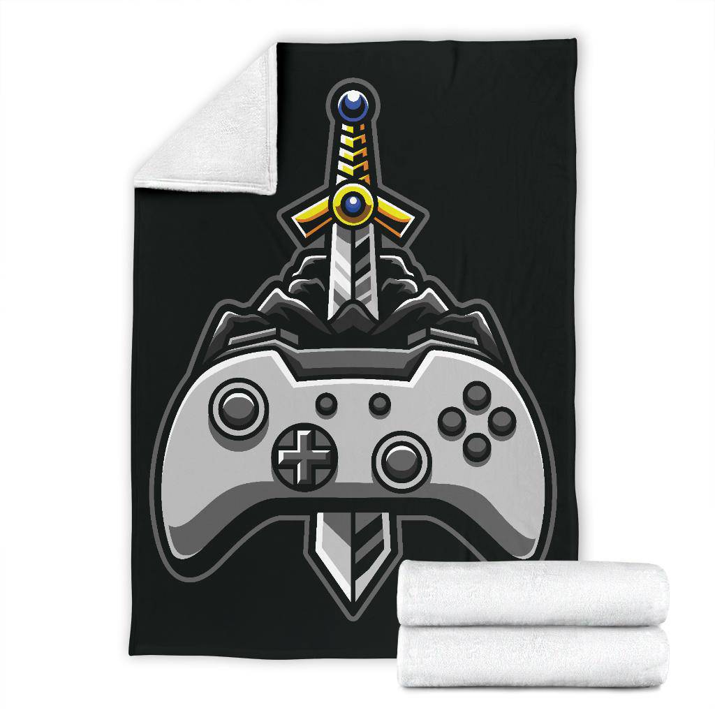 Premium Blanket Gaming Joy Stick With Sword Cartoon - Top Content | POD Collection | Free Shipping