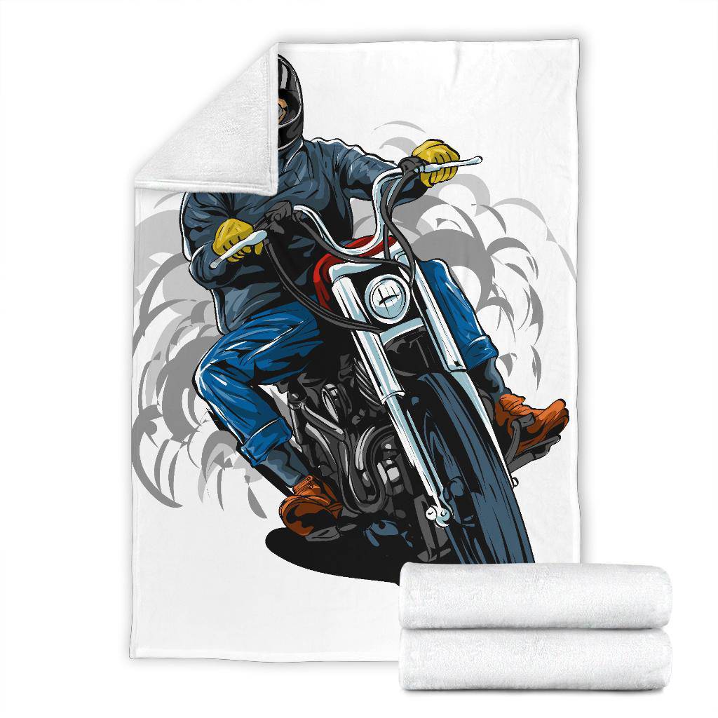 Vintage Classic Chopper Riding Premium Blanket - Top Content | POD Collection | Free Shipping