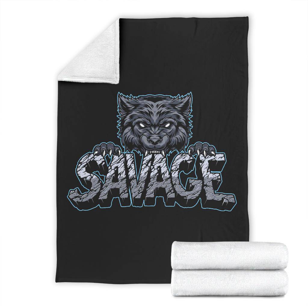 Premium Blanket Savage Aggressive Wolf Cartoon - Top Content | POD Collection | Free Shipping