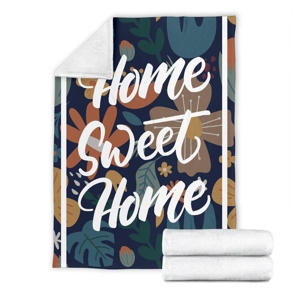 Home Sweet Home Floral Background Premium Blanket - Top Content | POD Collection | Free Shipping