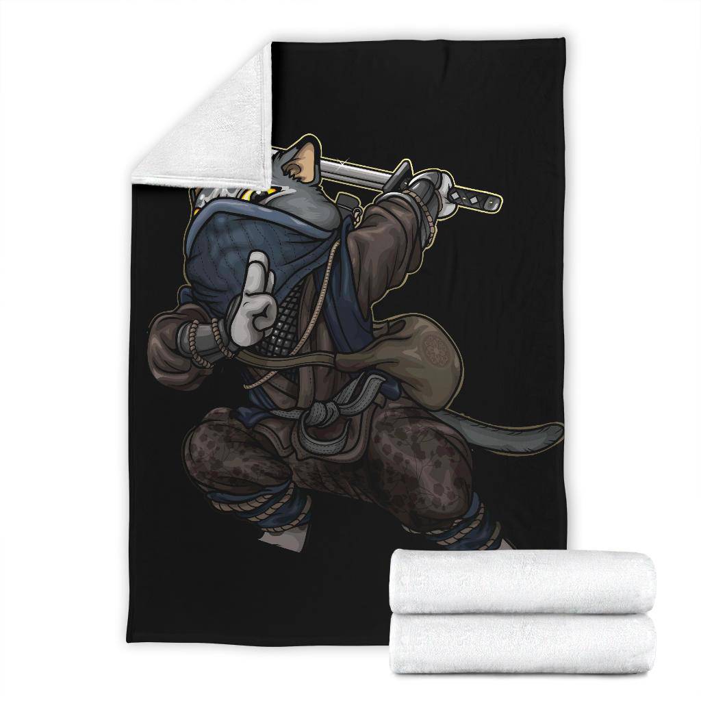 Ninja Cat Spy Sword Premium Blanket - Top Content | POD Collection | Free Shipping