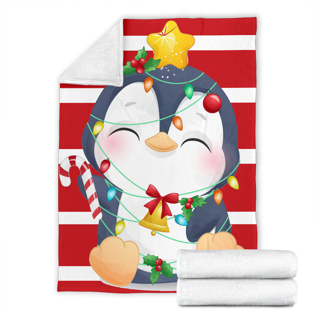 cute doodle penguin merry christmas blanket - Top Content | POD Collection | Free Shipping