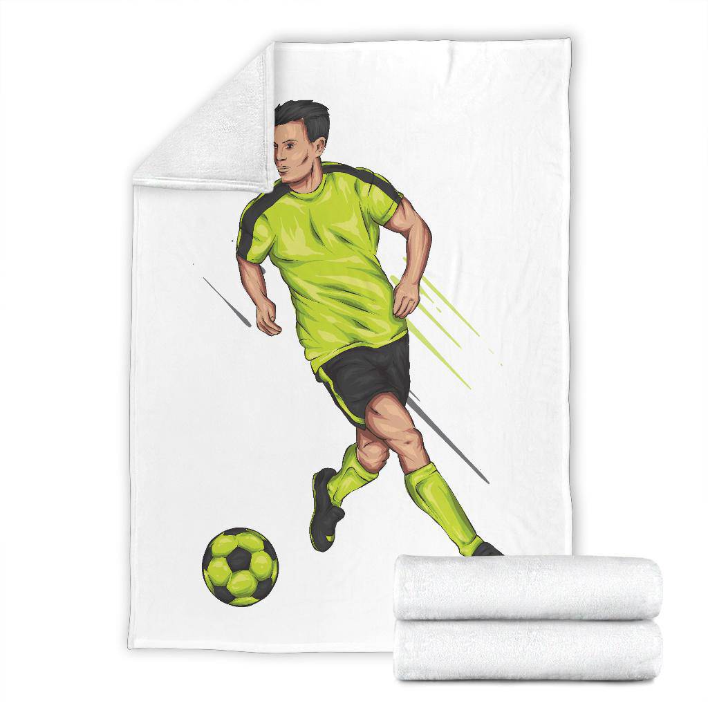 Football Player Cartoon Illustration Premium Blanket - Top Content | POD Collection | Free Shipping