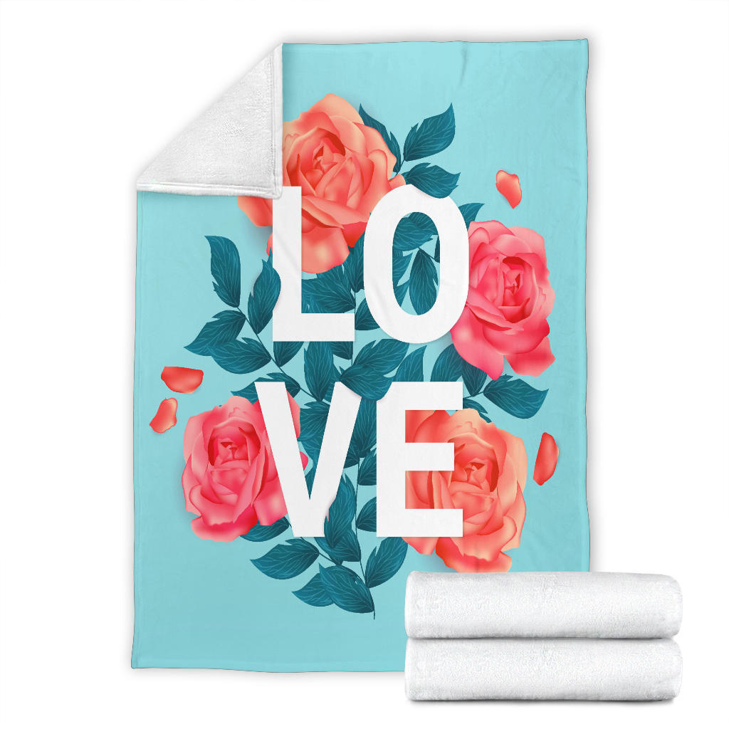 Love Red Roses Valentine Blanket