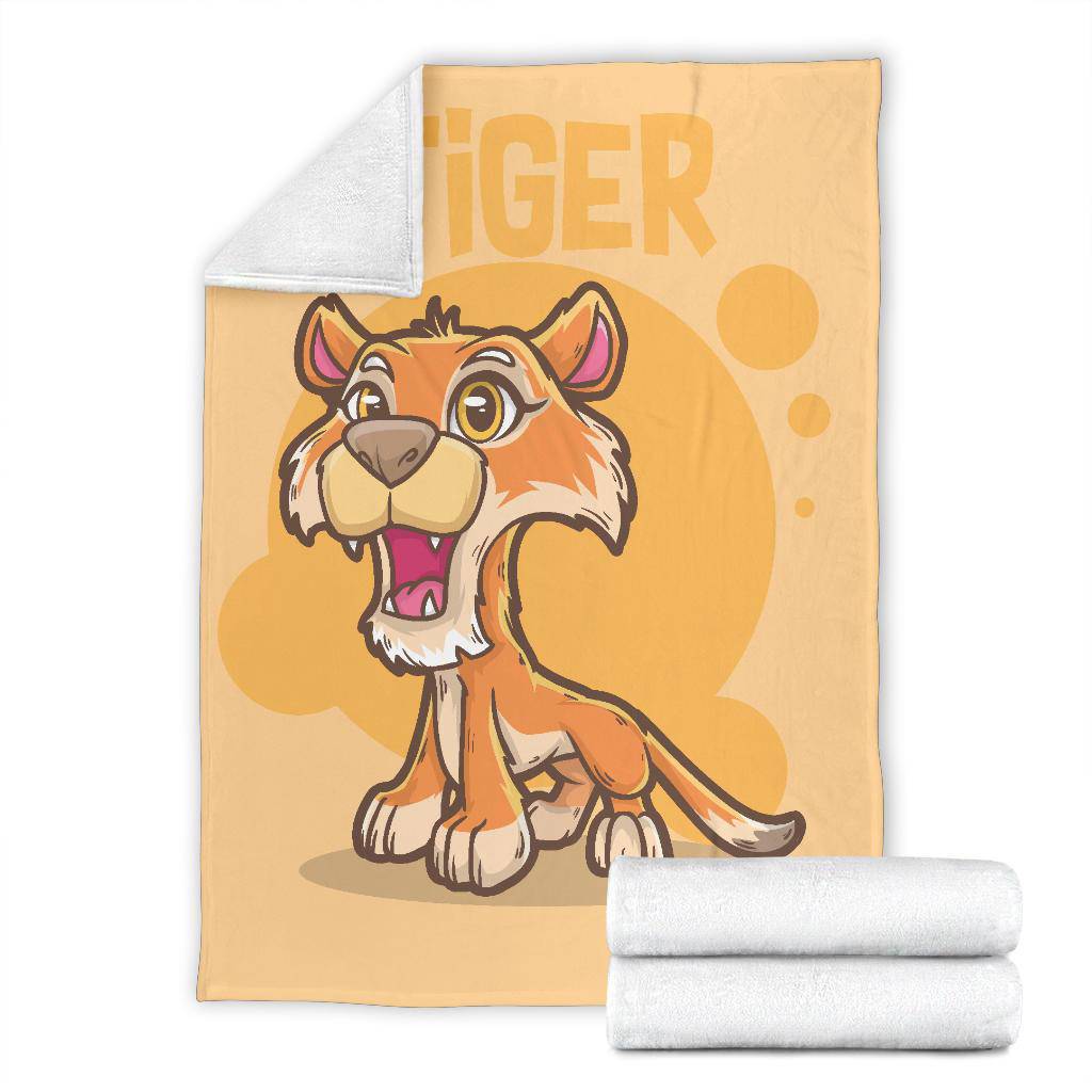 Baby Tiger Kids Cartoon Premium Blanket - Top Content | POD Collection | Free Shipping