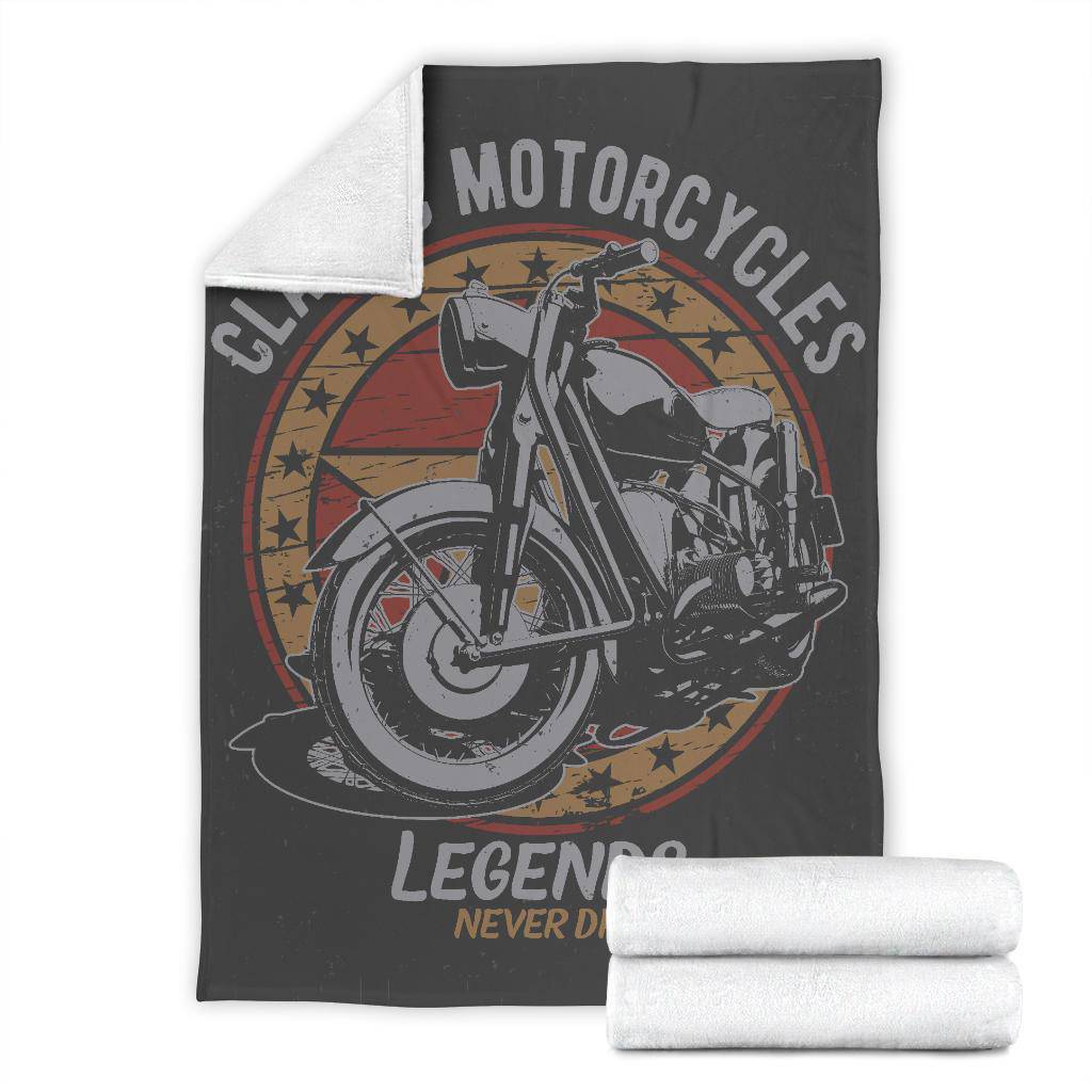 Motorcycle Retro Style Vintage Premium Blanket - Top Content | POD Collection | Free Shipping