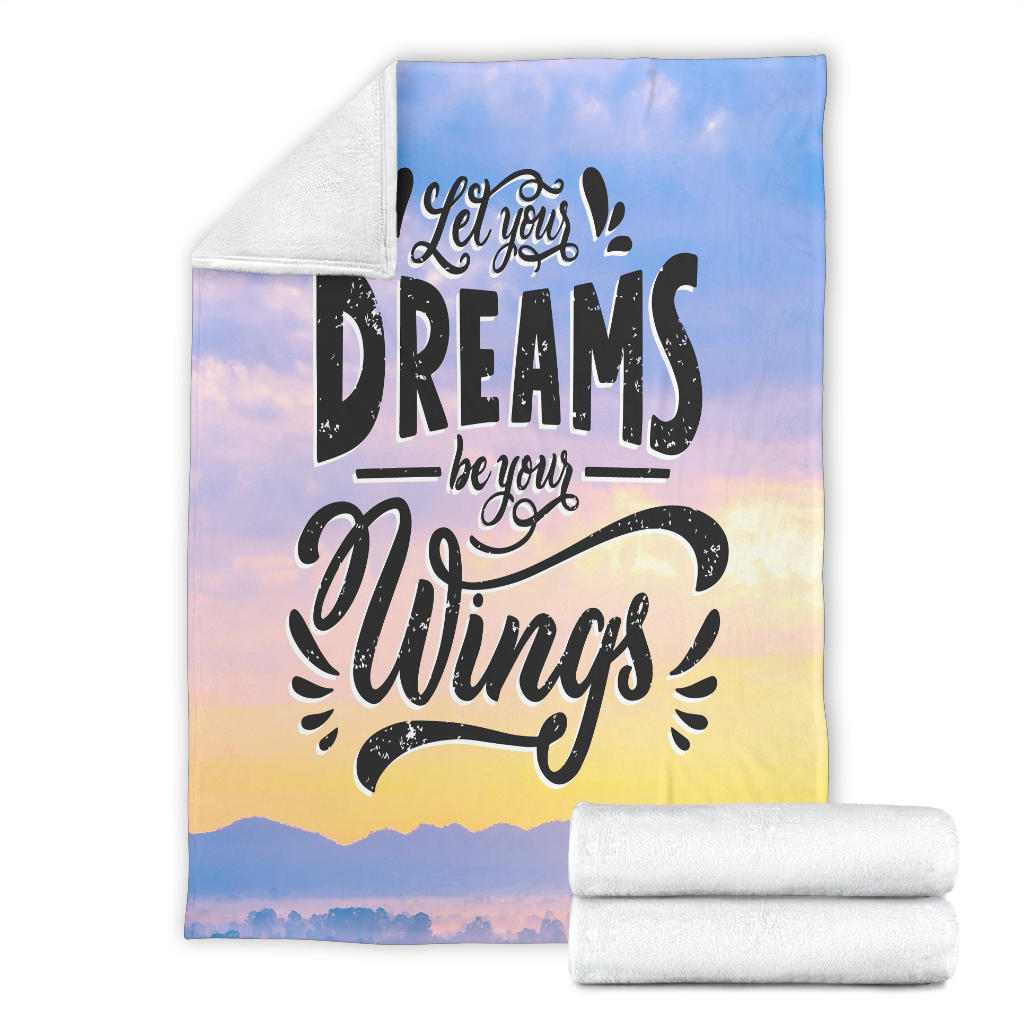 dreams wings motivation blanket - Top Content | POD Collection | Free Shipping