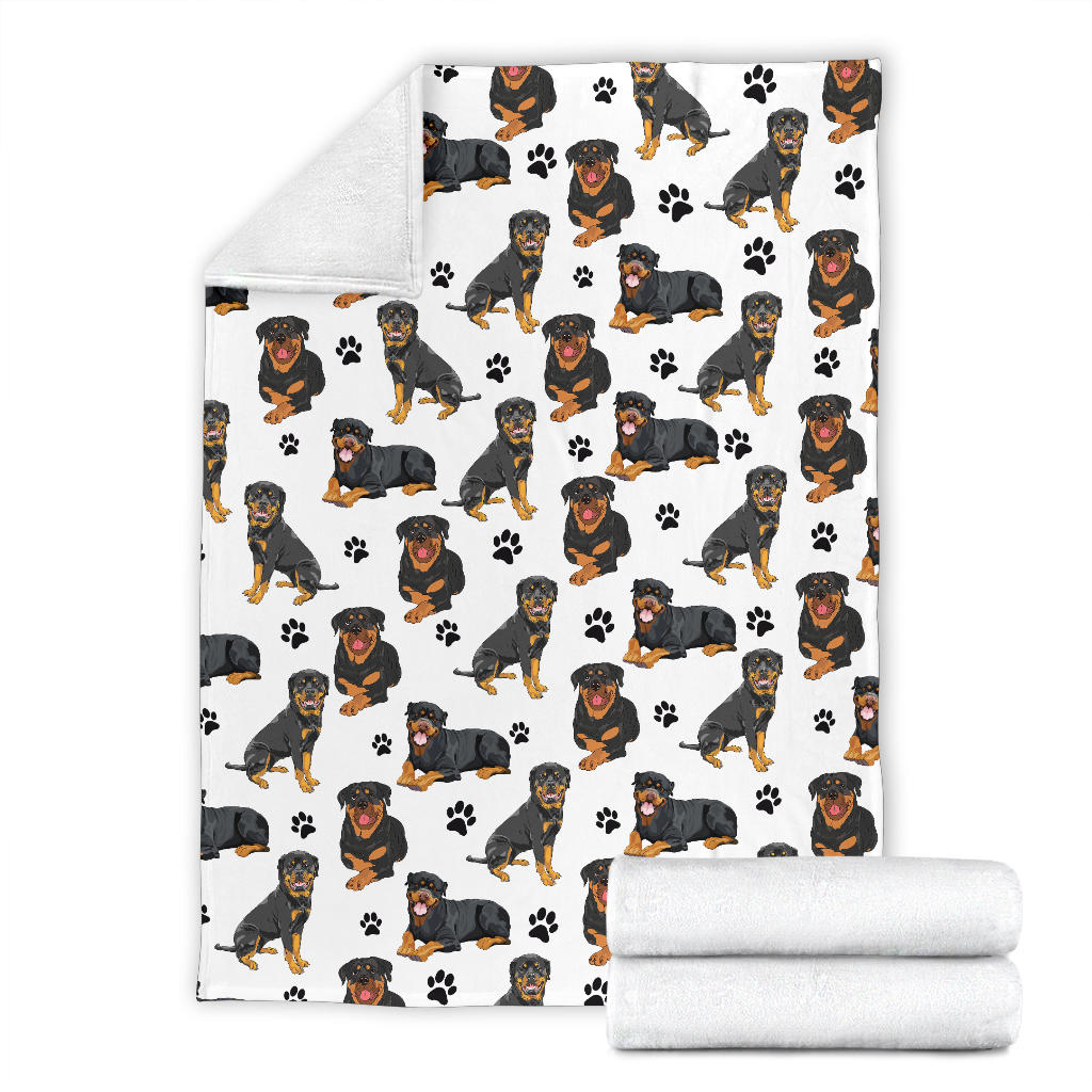 Rottweiler Paw Blanket