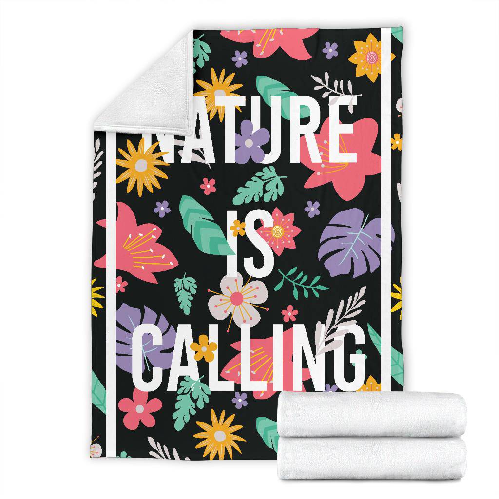 Plant Lover Nature is Calling Floral Premium Blanket - Top Content | POD Collection | Free Shipping