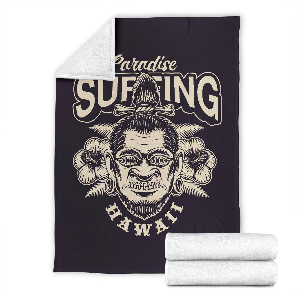 Surfing Paradise Hawaii Cartoon Style Premium Blanket - Top Content | POD Collection | Free Shipping