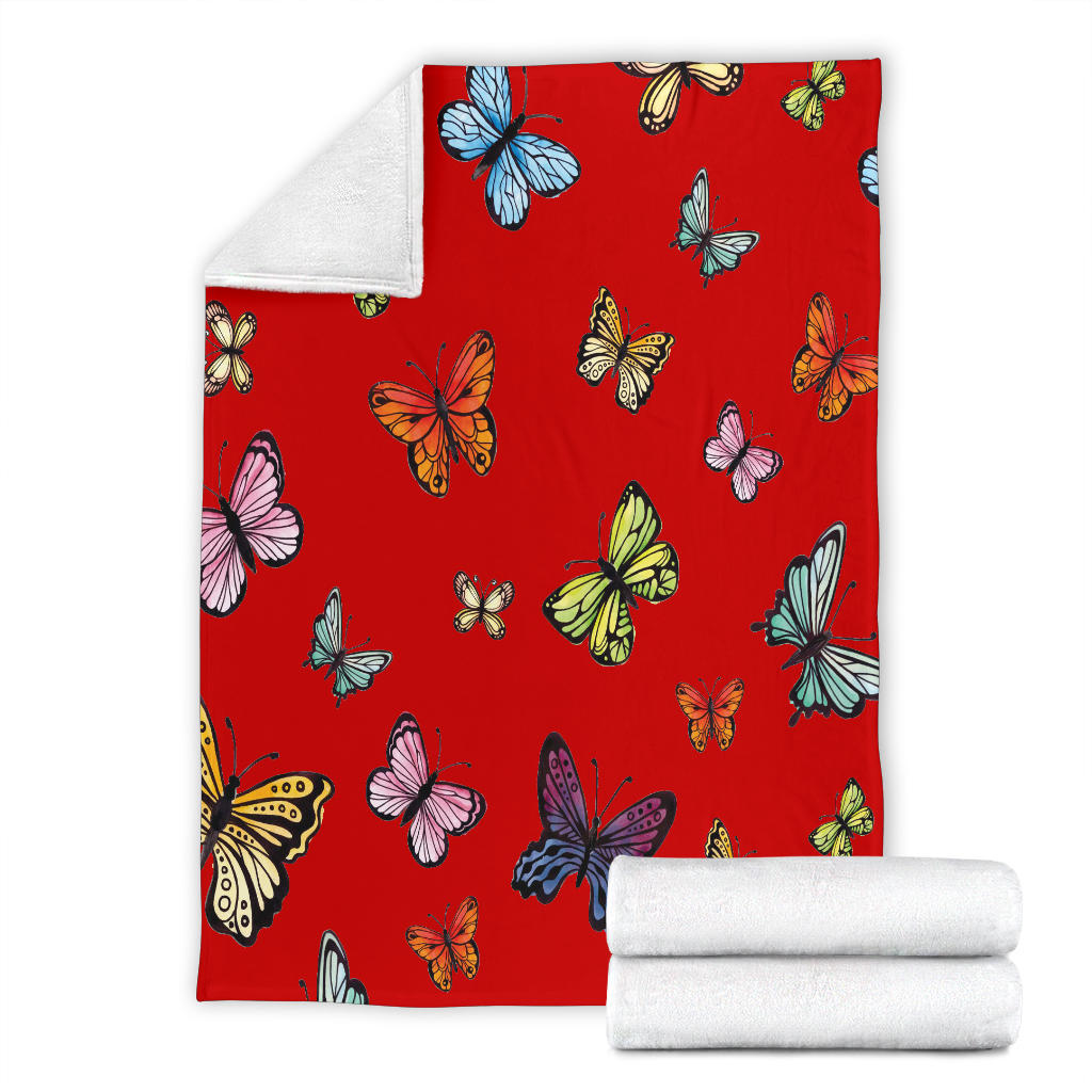 colorful butterflies red collection blanket - Top Content | POD Collection | Free Shipping