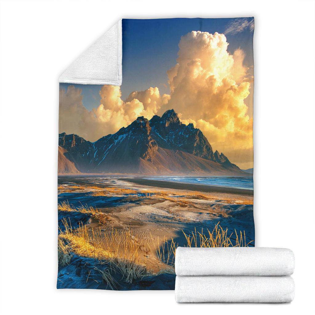 Vestrahorn Mountains Iceland Premium Blanket - Top Content | POD Collection | Free Shipping