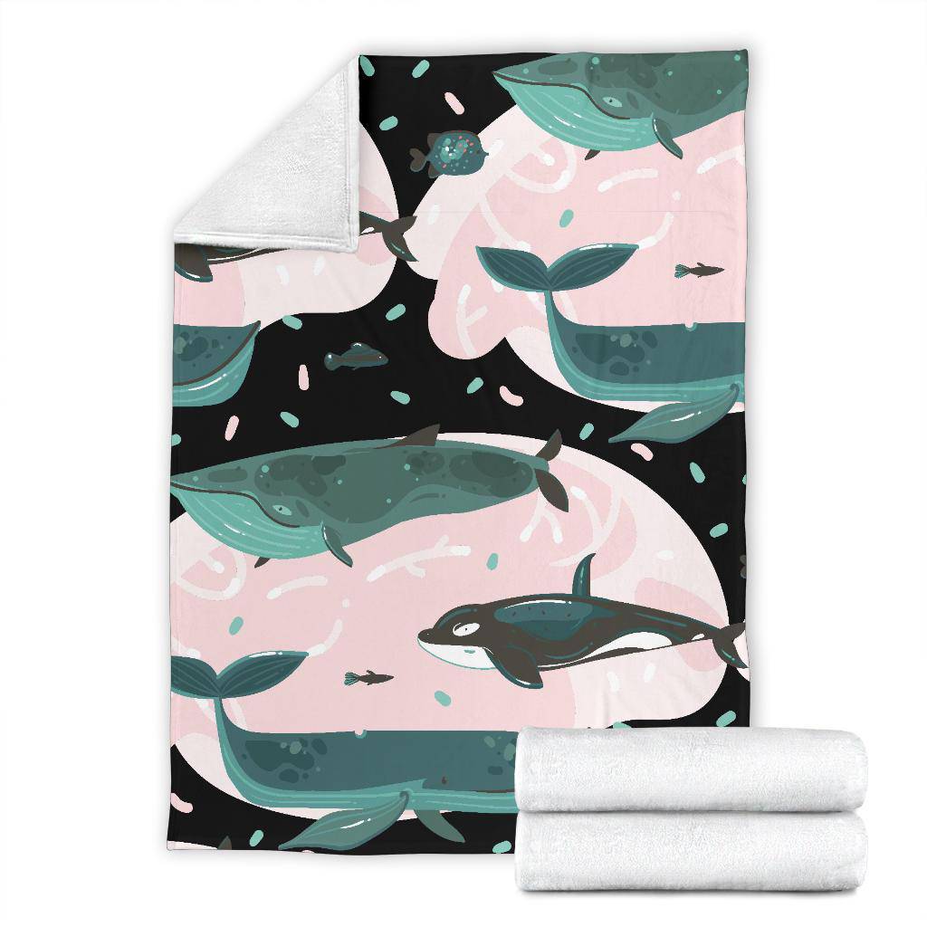 Whales Fishes Sea Underwater Life Premium Blanket - Top Content | POD Collection | Free Shipping