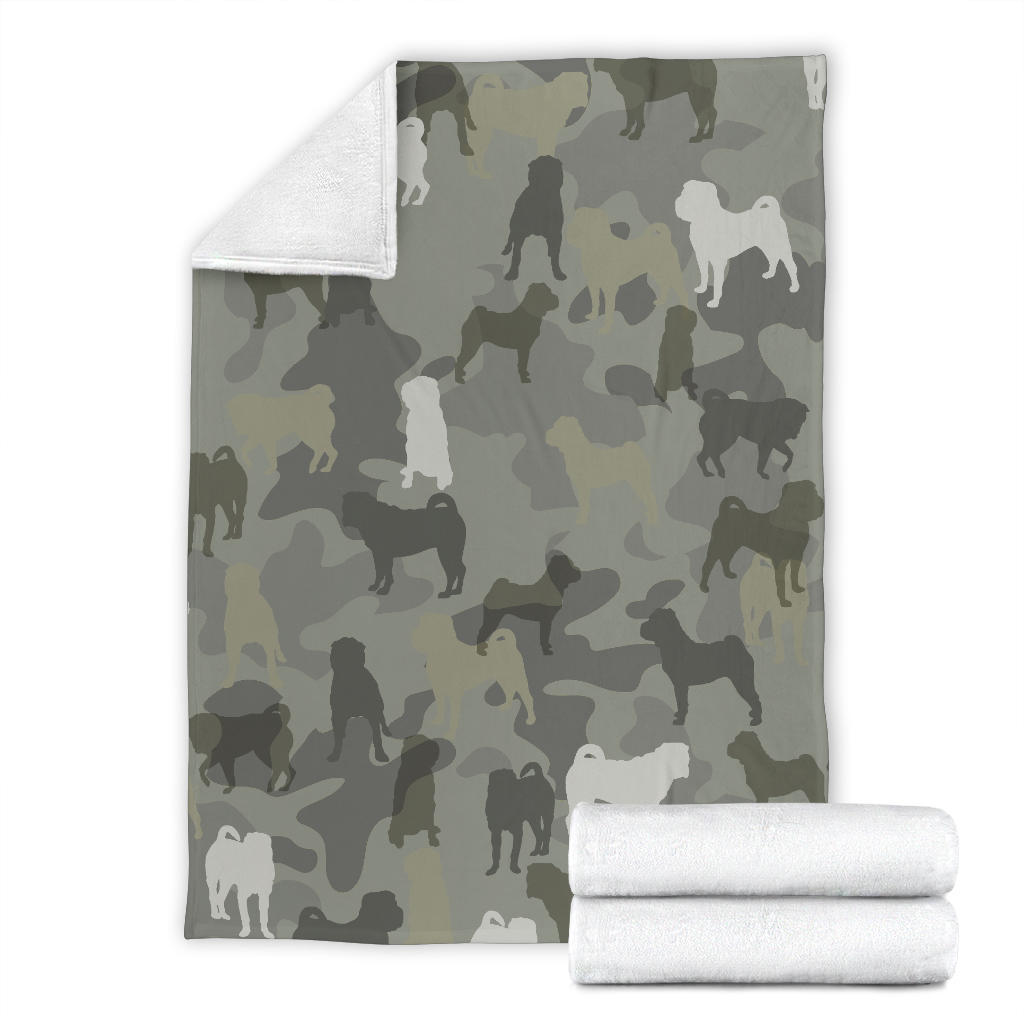 Shar Pei Camo Blanket