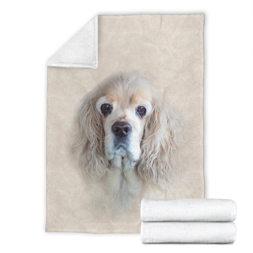 American Cocker Spaniel Face Hair Blanket