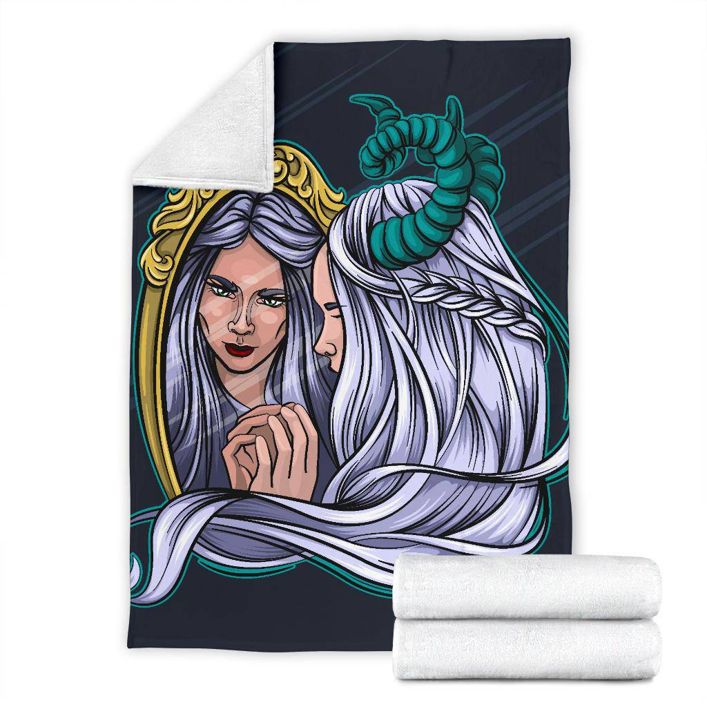 Witch Faun Halloween Art Drawing Premium Blanket - Top Content | POD Collection | Free Shipping