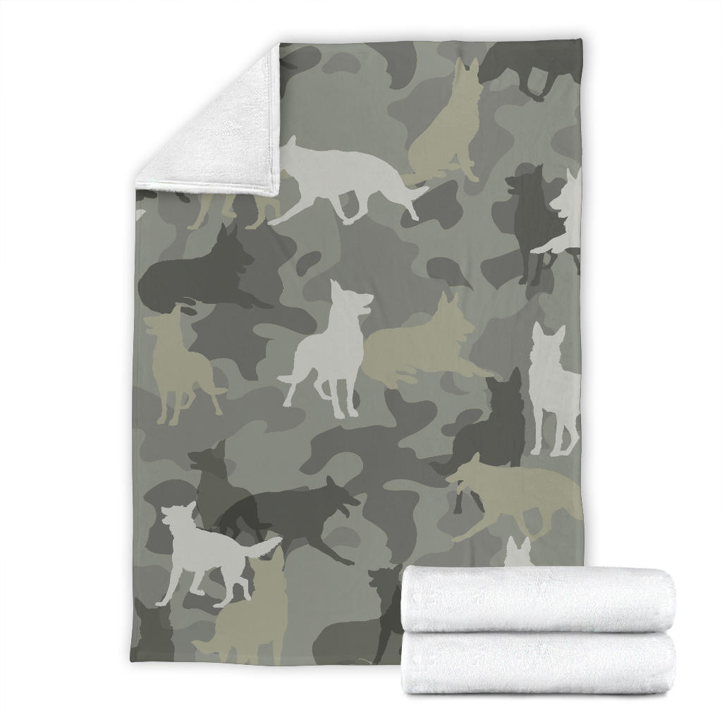 German Shepherd Camo Blanket