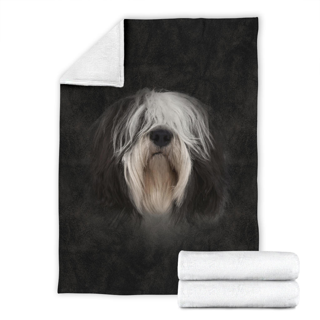 Polish Lowland Sheepdog Face Hair Blanket