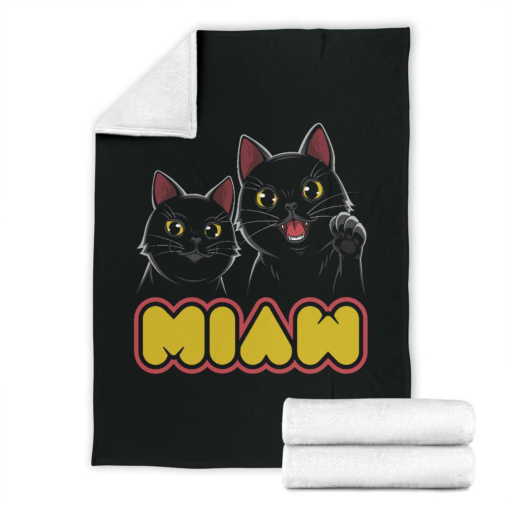 Miaw Cute Black Cats Premium Blanket - Top Content | POD Collection | Free Shipping