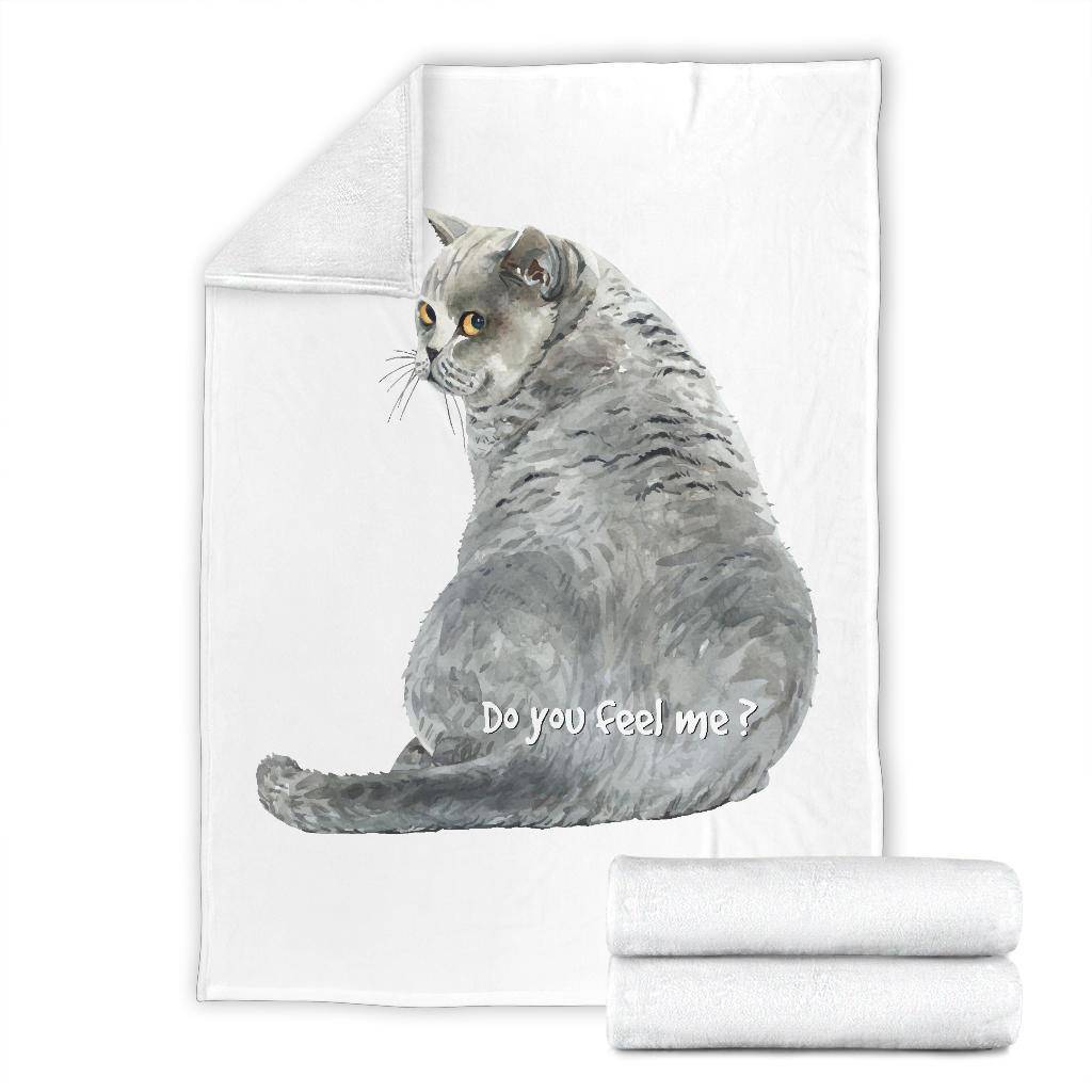 Watercolour Cat Drawing Illustration Premium Blanket, Do you Feel Me - Top Content | POD Collection | Free Shipping