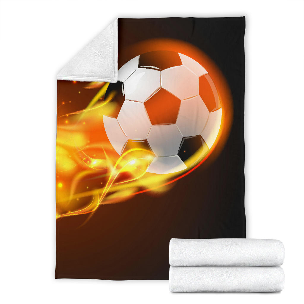 soccer ball flying fire blanket - Top Content | POD Collection | Free Shipping