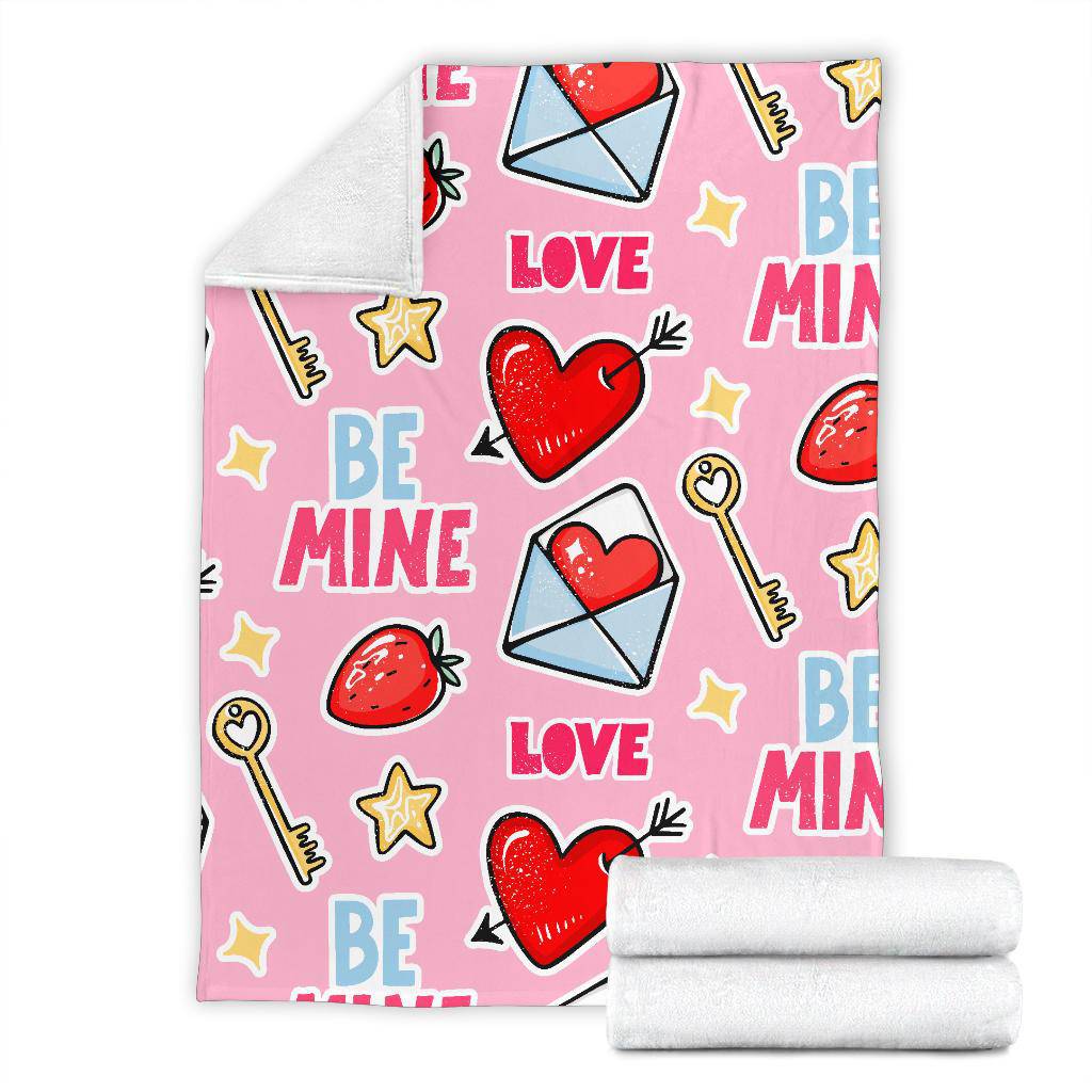 Valentine's Day Seamless Pattern, Be My Love Premium Blanket - Top Content | POD Collection | Free Shipping