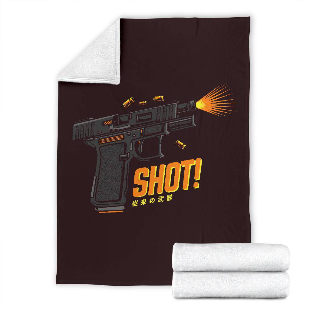 Premium Blanket Gun Pistol Cartoon Shots Fired Background - Top Content | POD Collection | Free Shipping