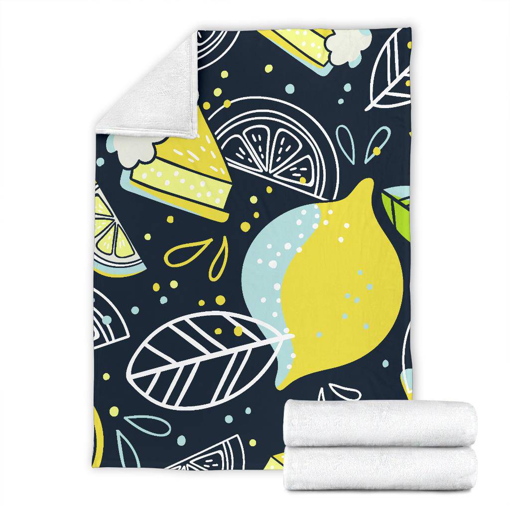 Hand Drawn Lemon Doodle Art Premium Blanket - Top Content | POD Collection | Free Shipping