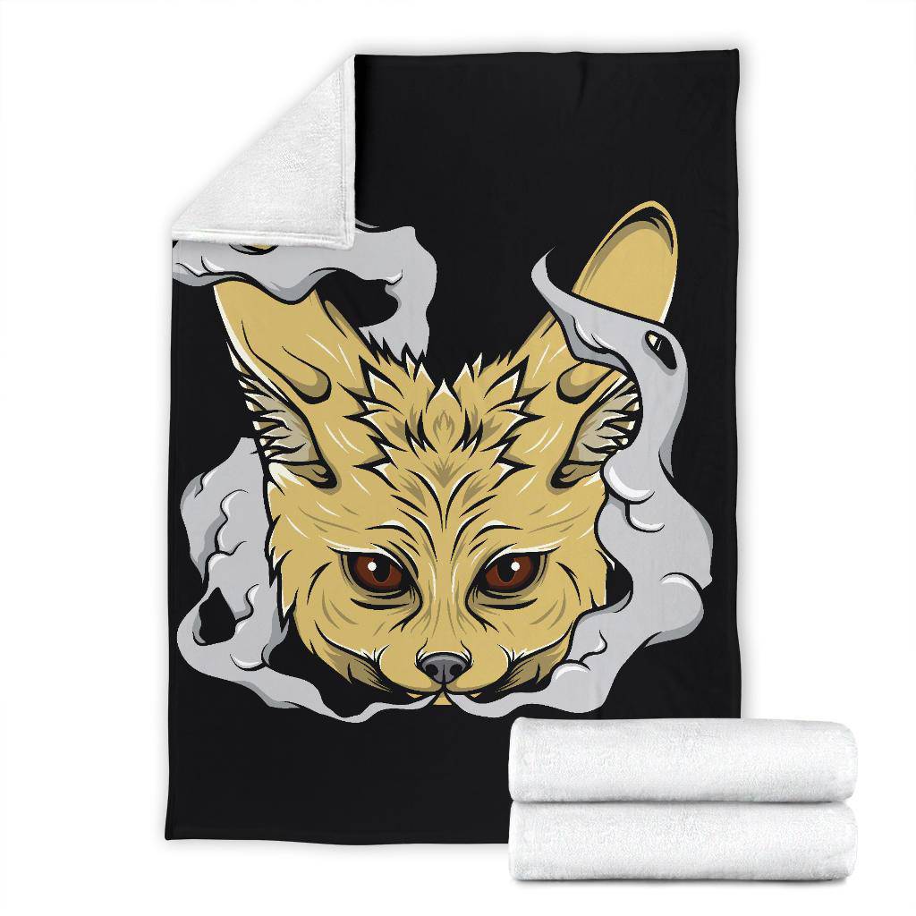 Smoking Fox Head Premium Blanket - Top Content | POD Collection | Free Shipping