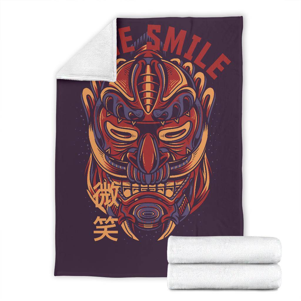 Fake Smile Figure Japanese Art Cartoon Premium Blanket - Top Content | POD Collection | Free Shipping