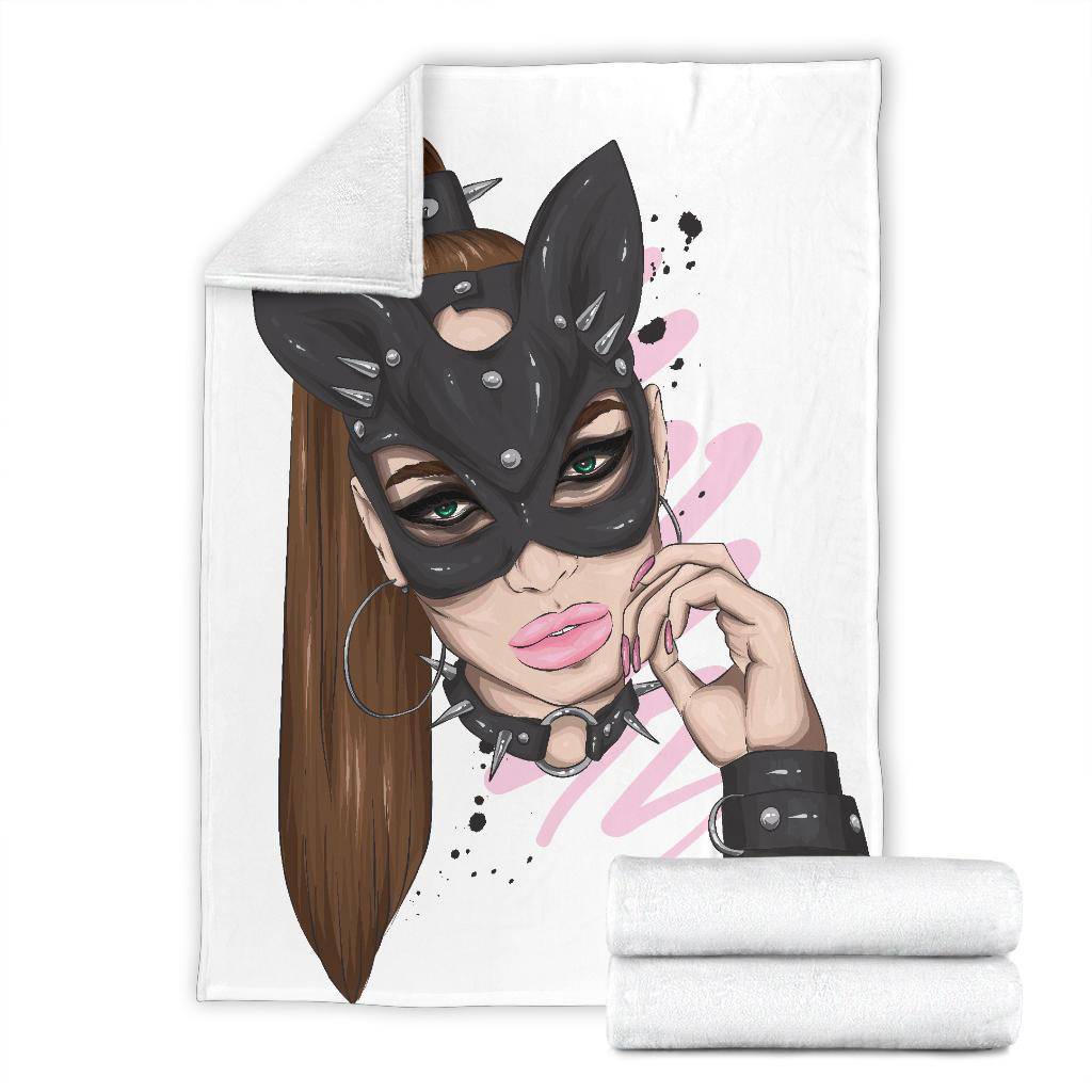 Beautiful Mask Girl Cartoon Premium Blanket - Top Content | POD Collection | Free Shipping