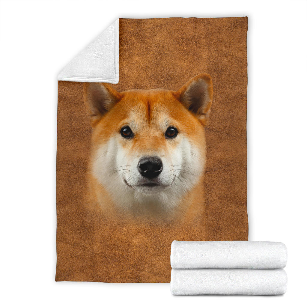 Shiba Inu Face Hair Blanket