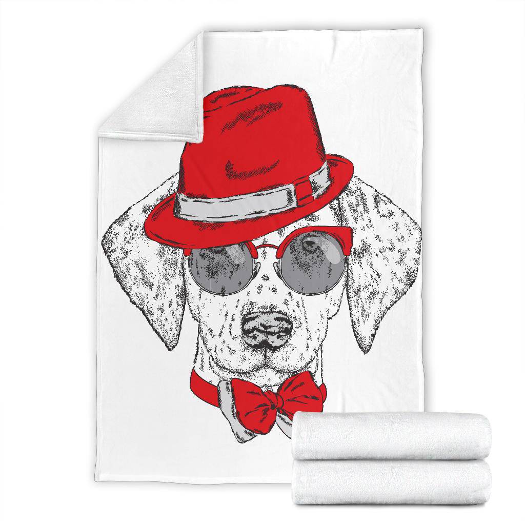 Beautiful Dog Breed with Hat Premium Blanket - Top Content | POD Collection | Free Shipping