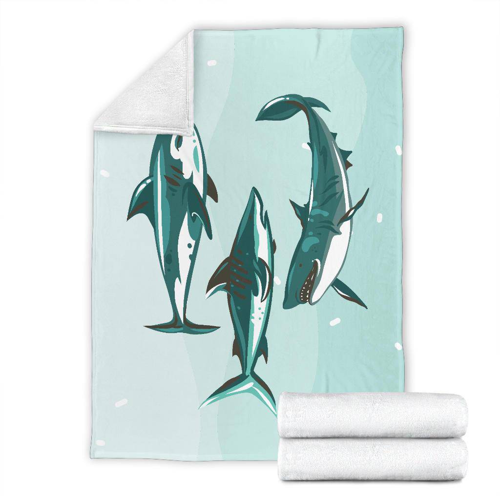 Sharks in the Sea Premium Blanket - Top Content | POD Collection | Free Shipping