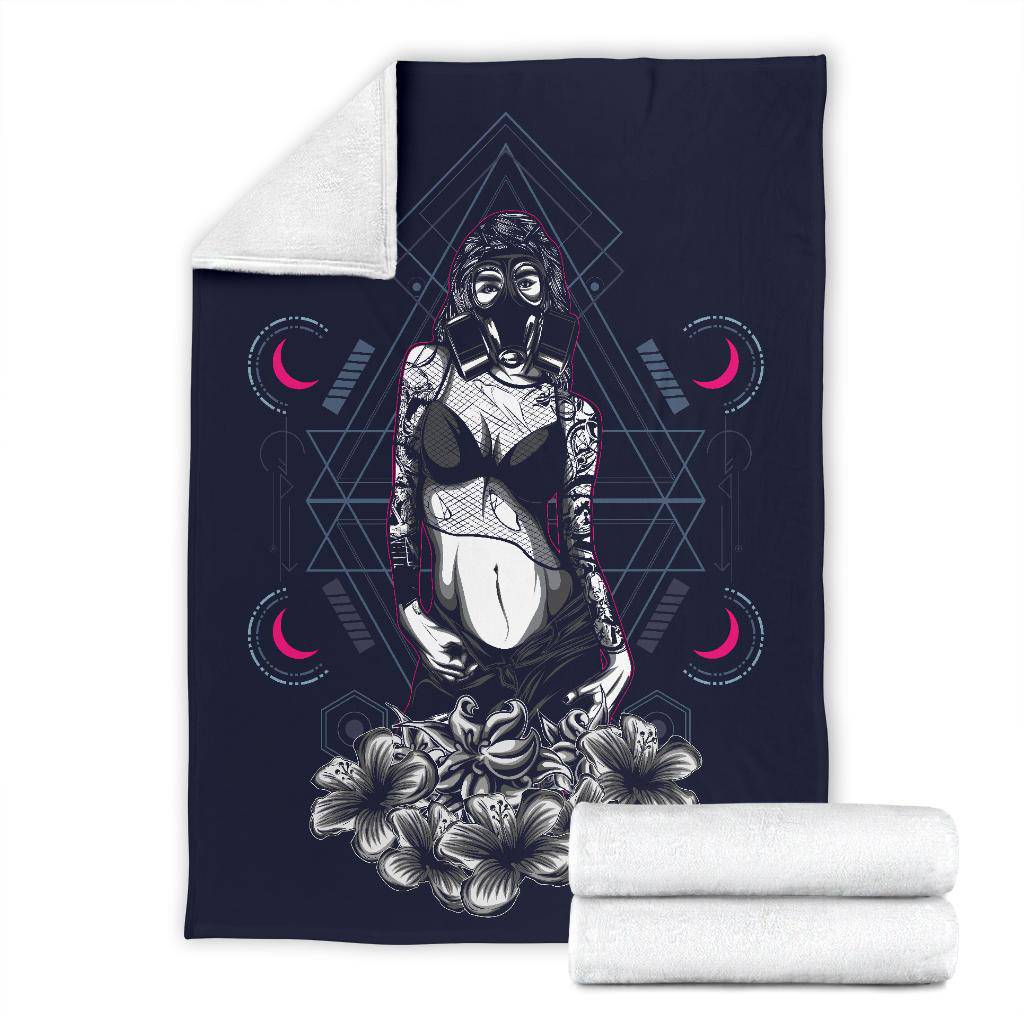 Sexy Girl Tattoo Style Art Drawing Premium Blanket - Top Content | POD Collection | Free Shipping