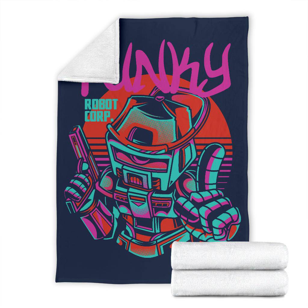 Funky Robot Japanese Art Figure Cartoon Premium Blanket - Top Content | POD Collection | Free Shipping