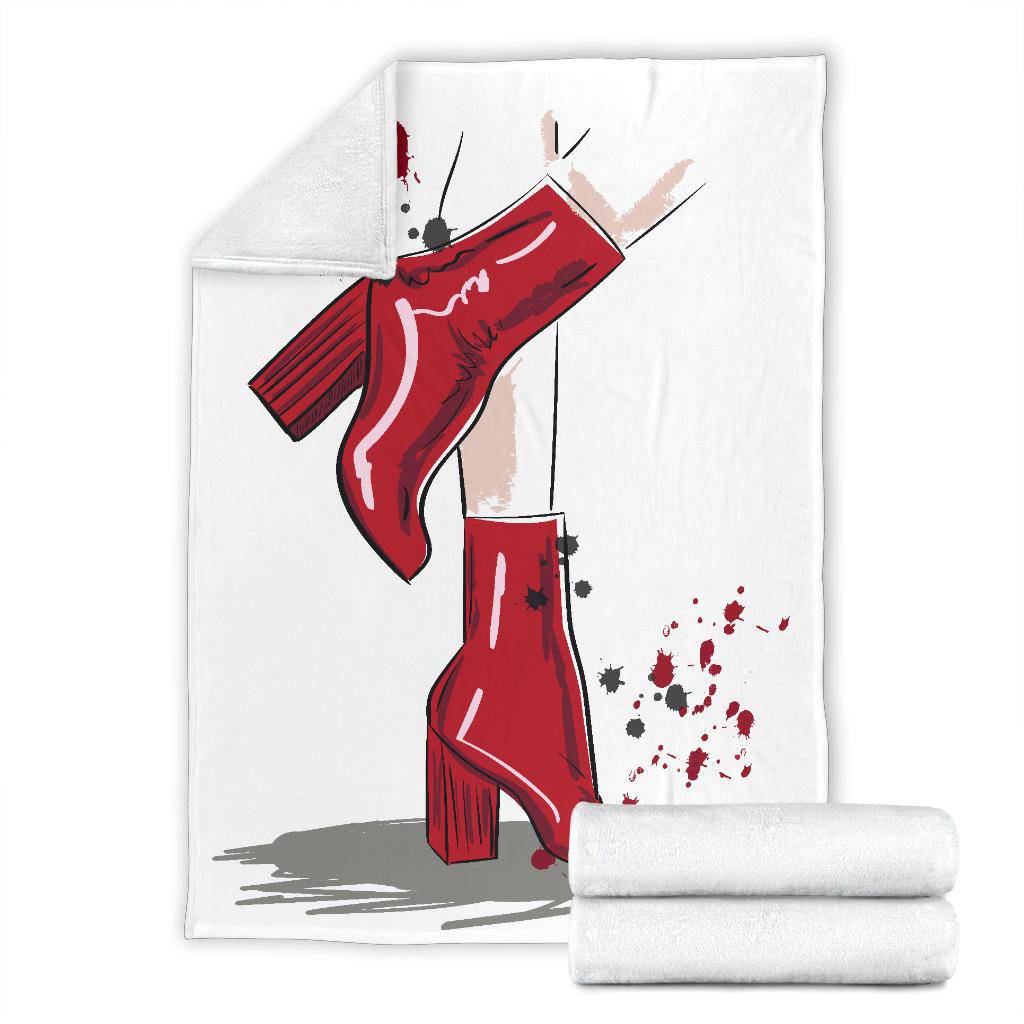 Red High Heal Boots Autumn Sexy Premium Blanket - Top Content | POD Collection | Free Shipping