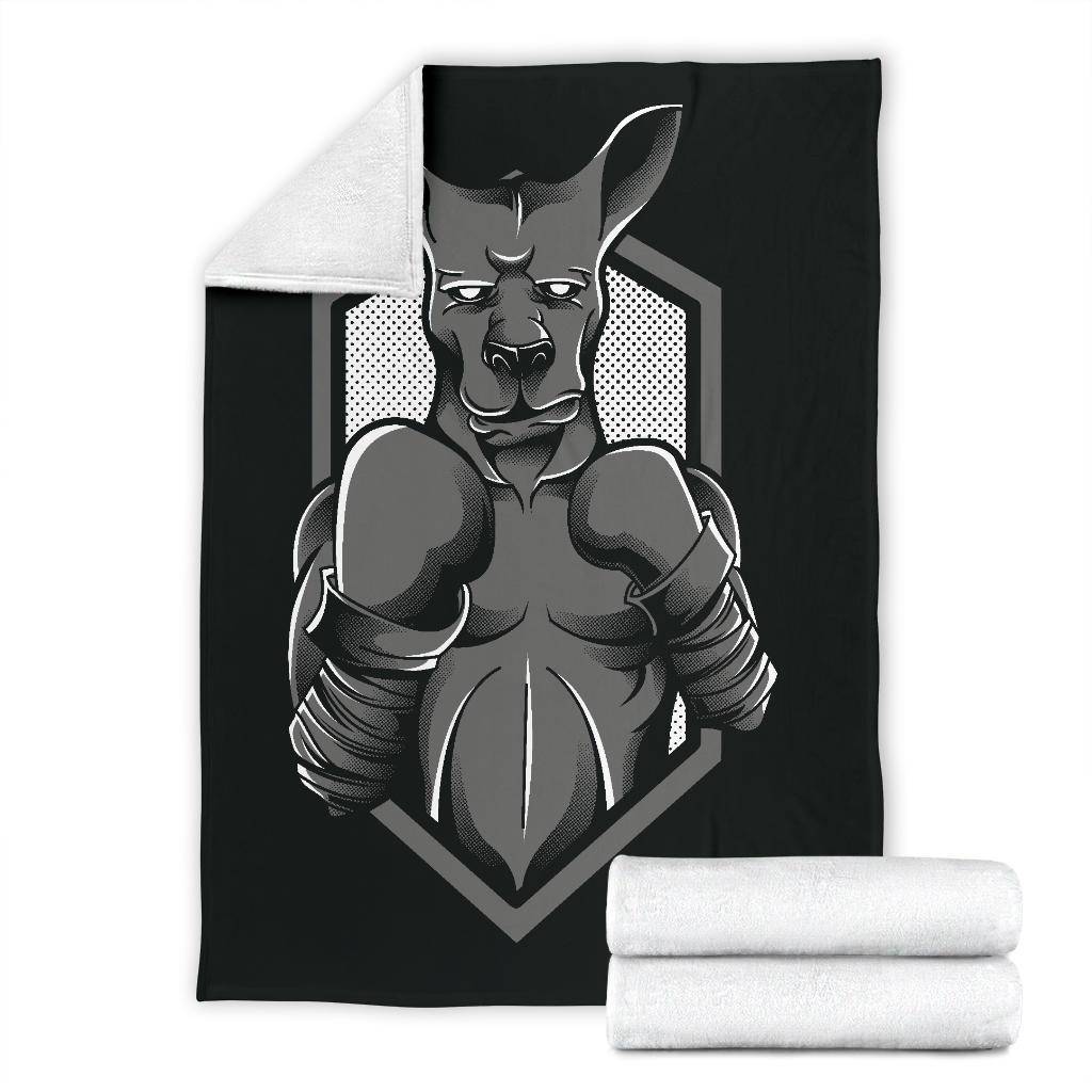 Kangaroo Boxing Fighter Cartoon Premium Blanket - Top Content | POD Collection | Free Shipping