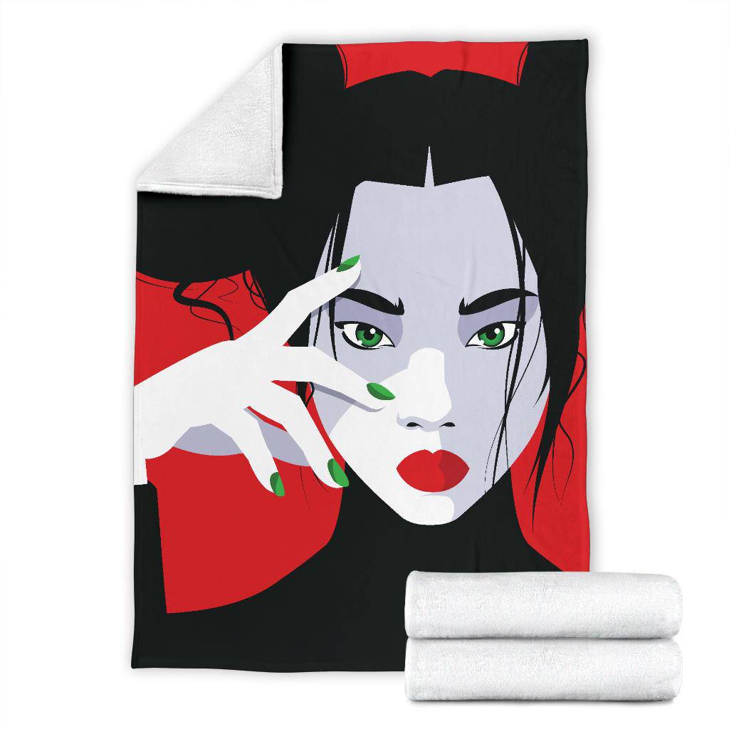 Asian Fashion Woman Cartoon Premium Blanket - Top Content | POD Collection | Free Shipping