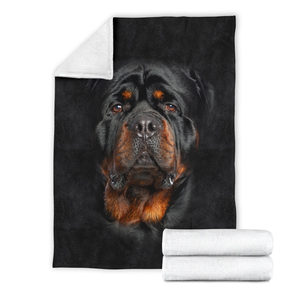 Rottweiler Face Hair Blanket